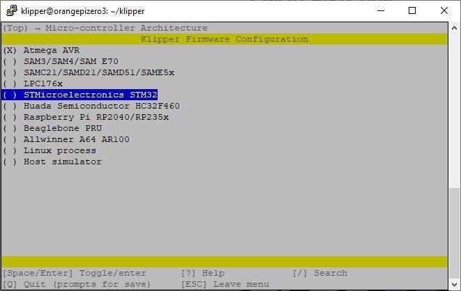 Установка Klipper на Orange Pi Zero 3 + Ender 3 (armbian)
