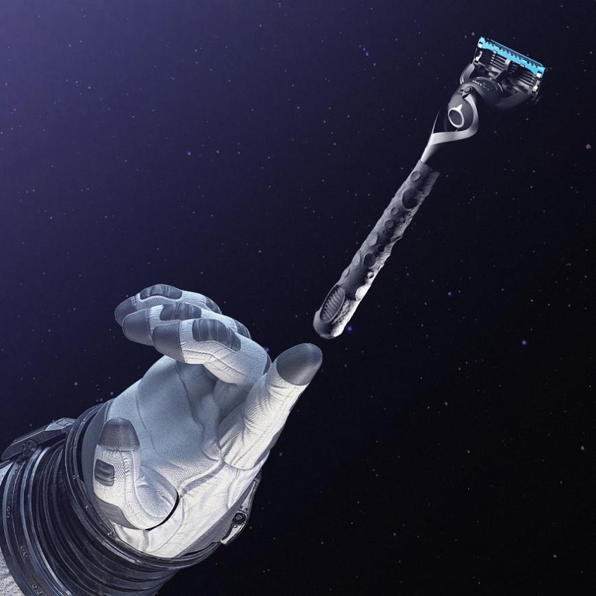 Gillette выпустила бритвы с 3D-печатными рукоятками в честь лунного юбилея
