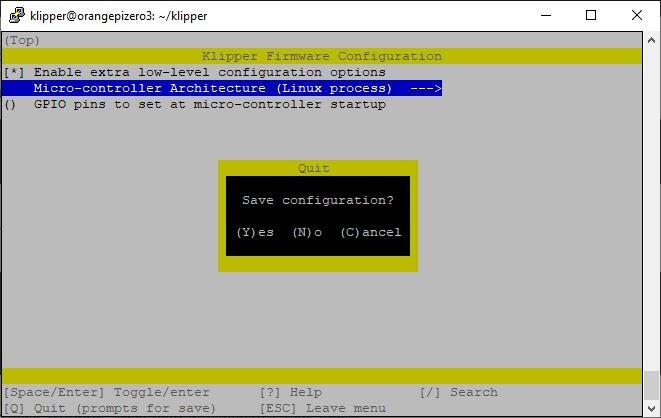 Установка Klipper на Orange Pi Zero 3 + Ender 3 (armbian)
