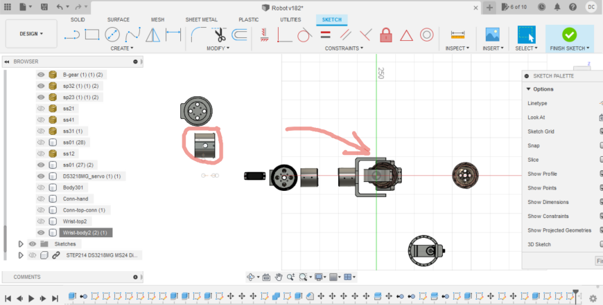 Отвязать поверхность от центра координат Fusion 360