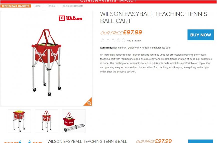 Wilson Easyball Teaching Tennis Ball Cart