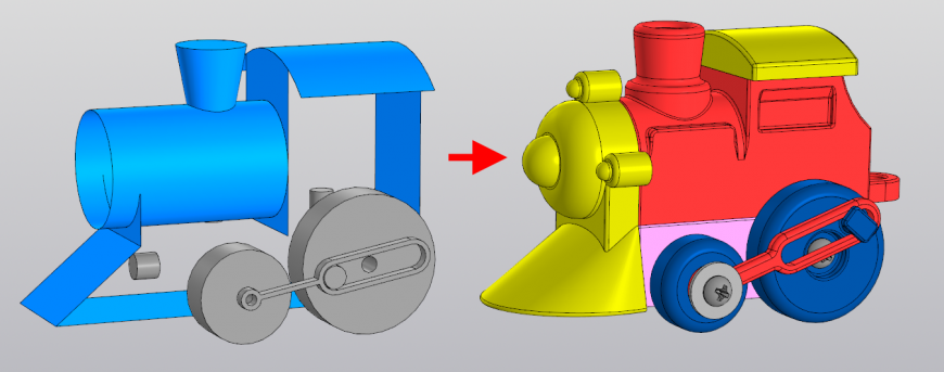 КОМПАС-3D v18 Home. Основы 3D-проектирования. Часть 16.6 Создание игрушечного паровоза. Создание компоновочной геометрии.