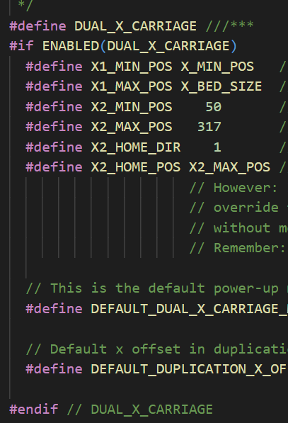 Не крутится мотор на E3 в режиме Dual X Carriage
