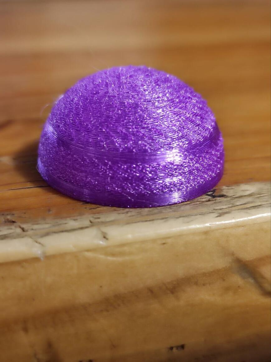 Дефект печати полусферы из TPU