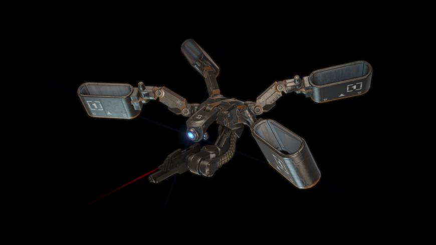 Дрон из Deus Ex - мой первый опыт создания сборной модели