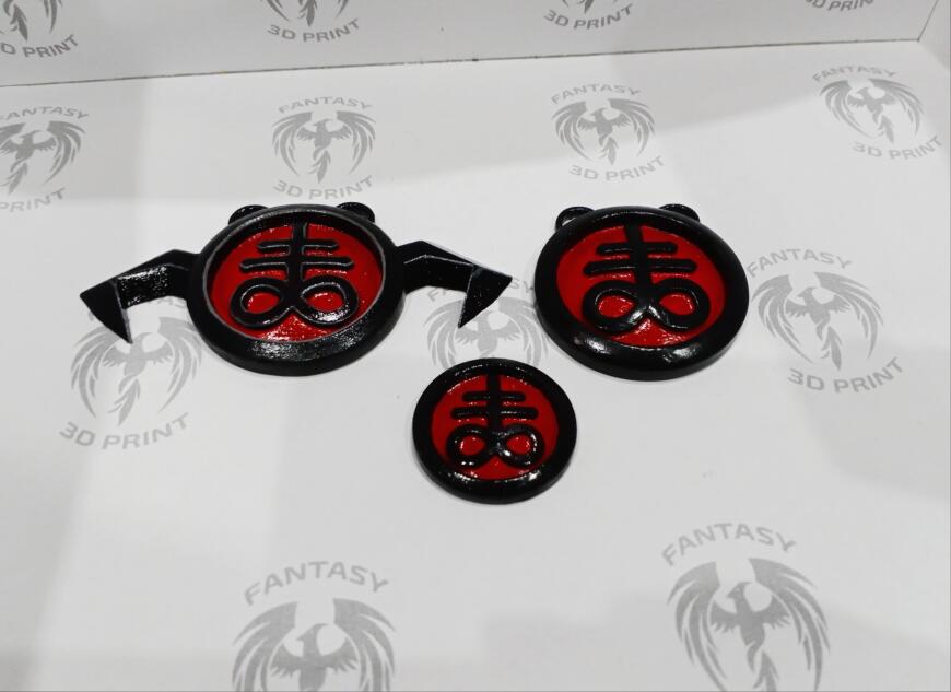 Значки Бладрейн 2х типов и значок на холодильник