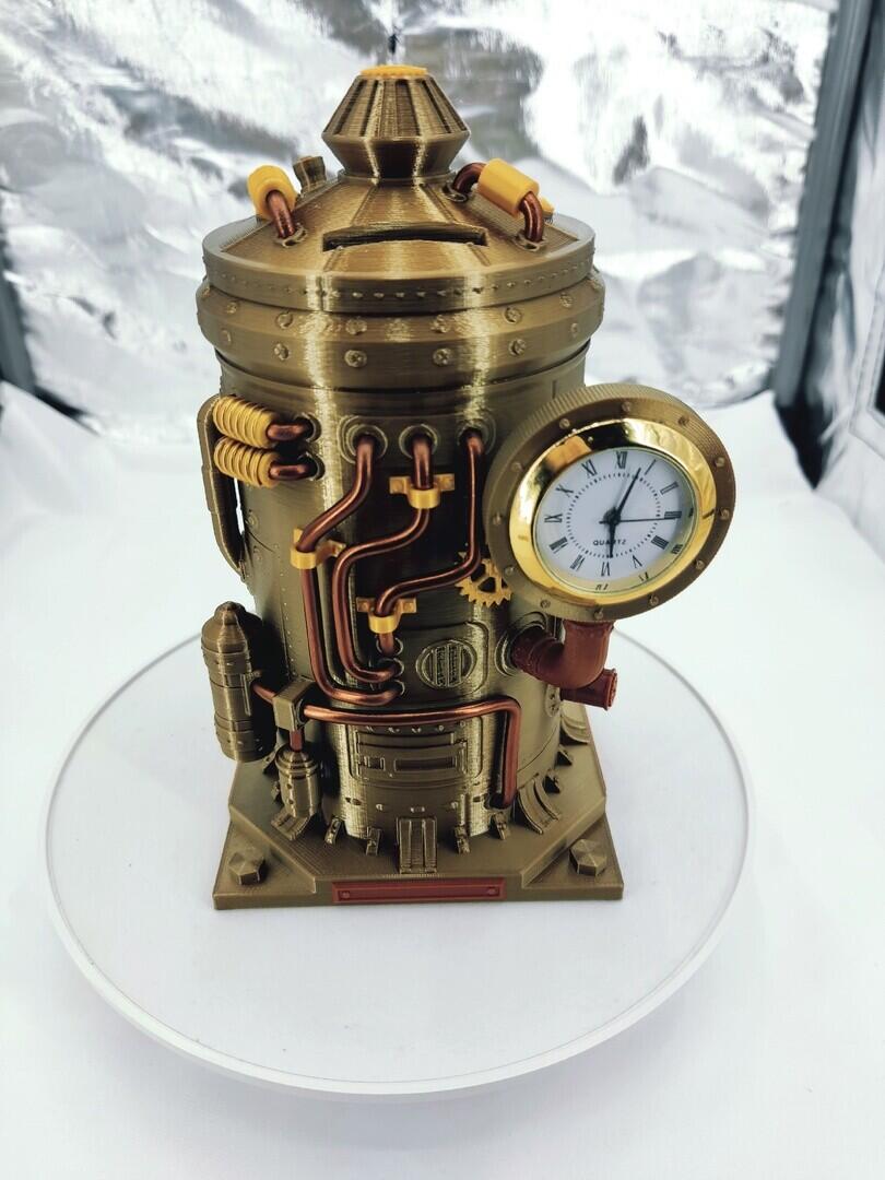 Steampunk часы, копилка и стакан для ручек