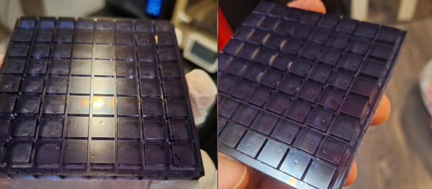 Модульные пиксельные экраны, часть 3: смола, силикон и 8х8