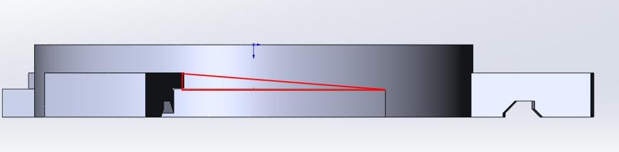 Уклон на полукруге Solidworks