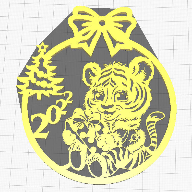 Новогодний тигрёнок 2022