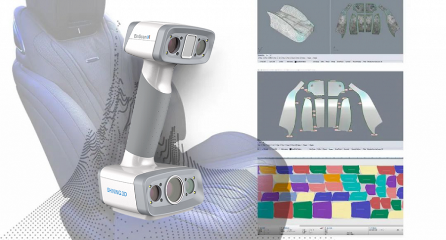 Повышение эффективности разработки чехлов для сидений с помощью 3D-сканера EinScan H