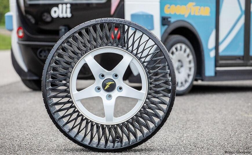 Goodyear испытает безвоздушные шины на 3D-печатных маршрутках Olli