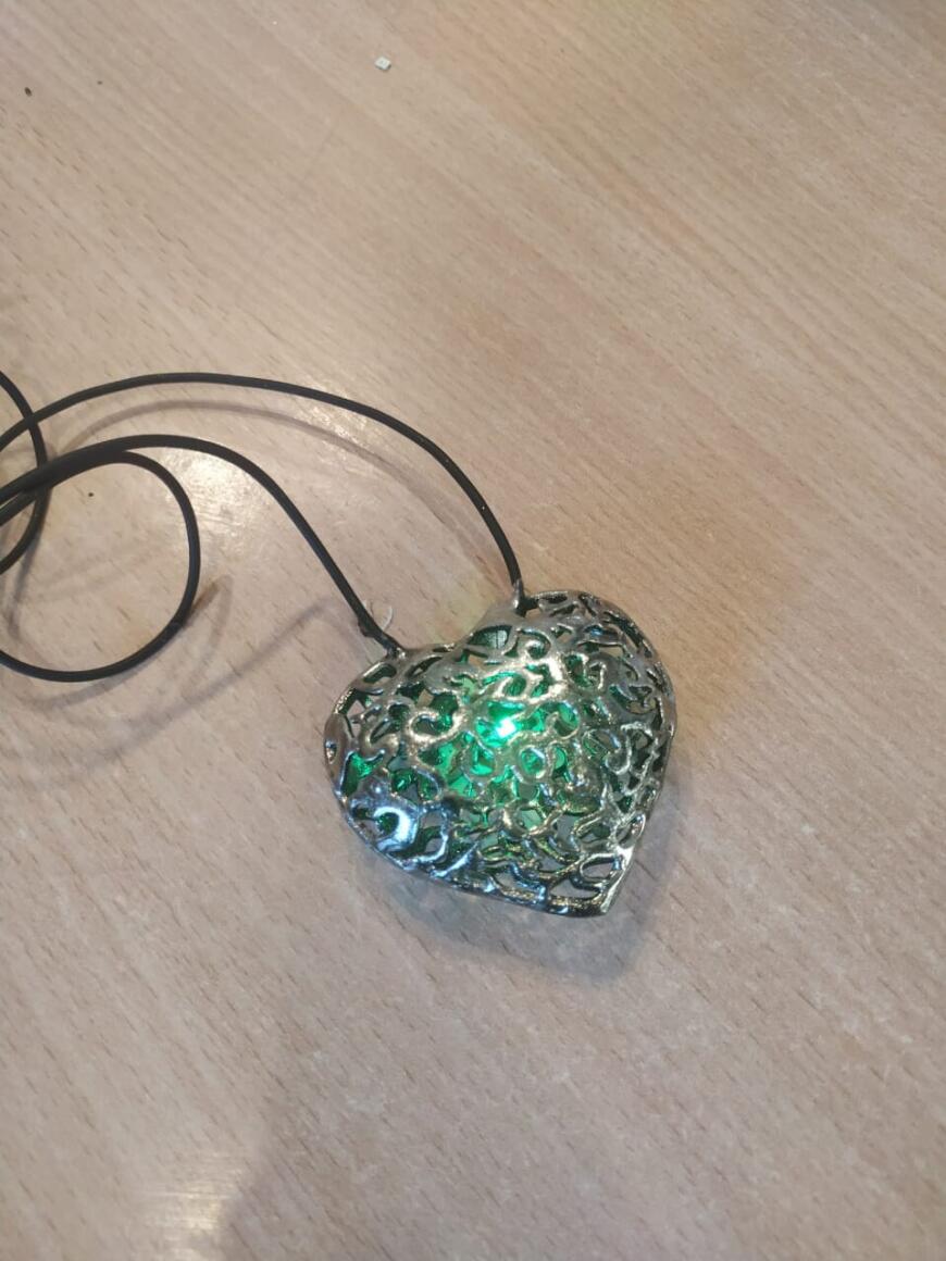 Модель светящегося кулона на фотополимерном принтере