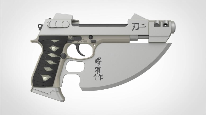 Кастомный пистолет  Beretta 92FS из фильма Блэйд 2. Плюсы быстрых проектов.