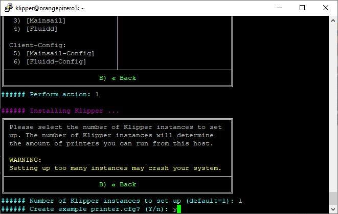 Установка Klipper на Orange Pi Zero 3 + Ender 3 (armbian)