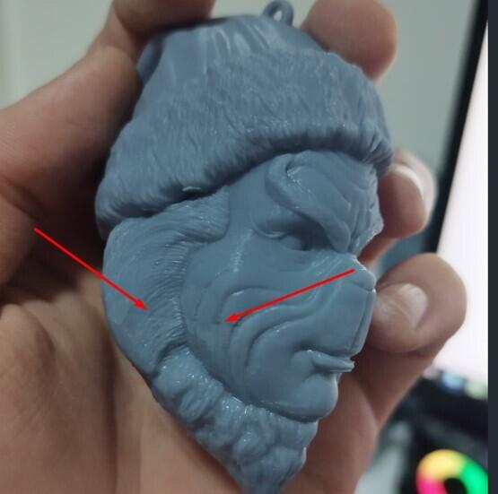 Полоски на модели (Фотополимерный принтер Anycubic Photon X2) Полоски на модели (Фотополимерный принтер Anycubic Photon X2)