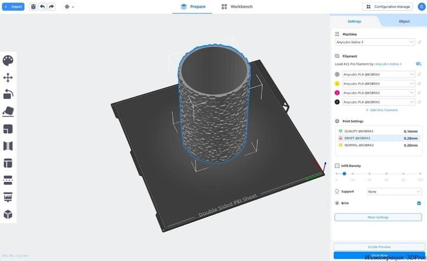 Anycubic выпустила 3D-принтер Kobra S1 с системой автоматической смены филамента