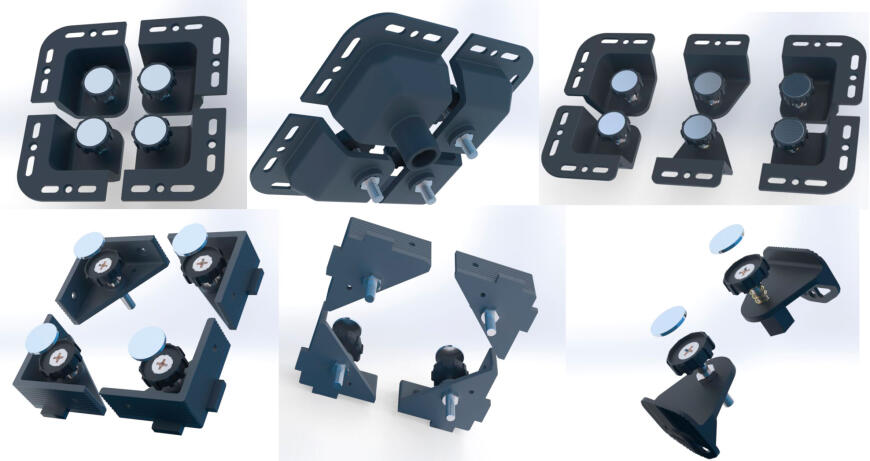 3д модель магнитных креплений для люков.