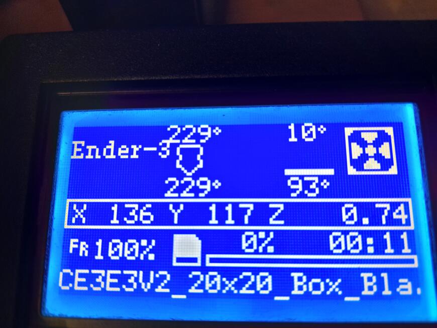 Перегрев стола Ender 3