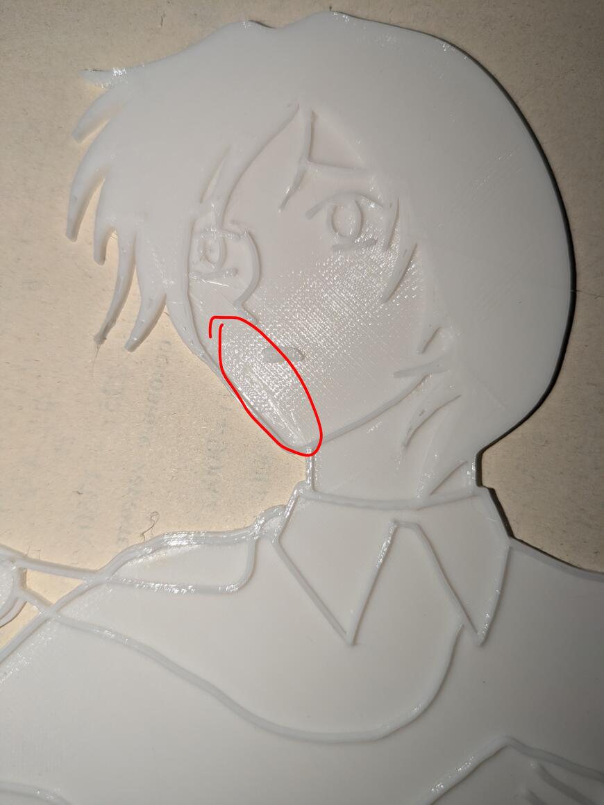 Остаётся объемная полоса на горизонтальных плоскостях