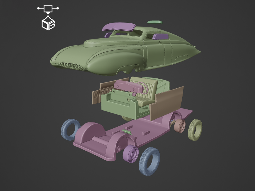 ГАЗ СГ-1 «Победа-Спорт» - 3D-модель для печати ГАЗ СГ-1 «Победа-Спорт» - 3D-модель для печати