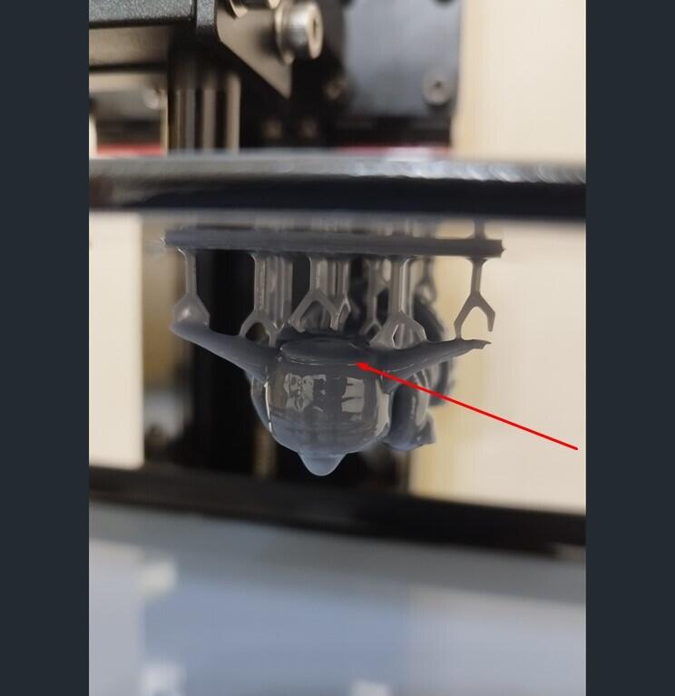 Модель открепляется от поддержек Anycubic mono X2 Модель открепляется от поддержек Anycubic mono X2