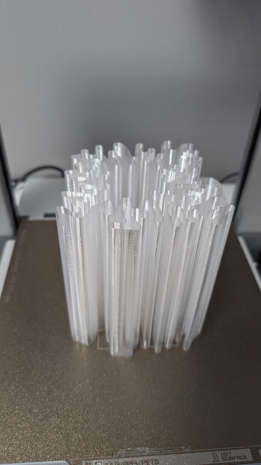 Печать светильника прозрачным PETG