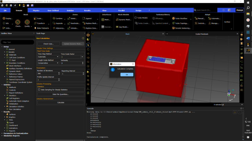 Расчет воздушных потоков обдува сопла в Ansys Fluent