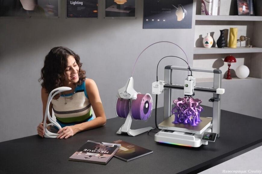 Компания Creality выпустила бюджетный 3D-принтер SPARKX i7 с системой автоматической смены филамента