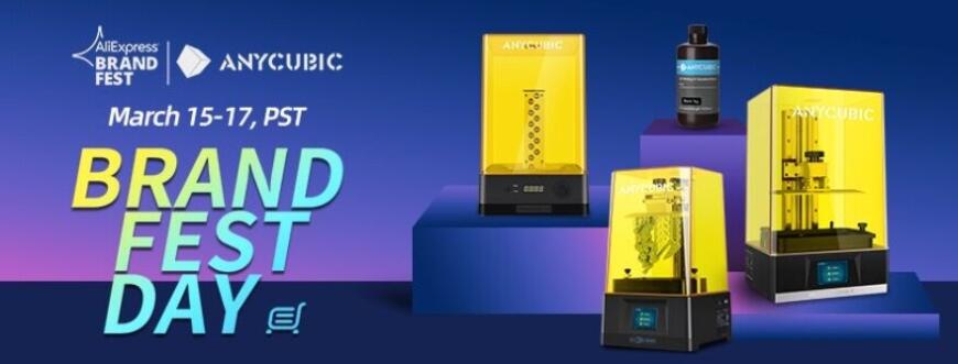 Anycubic готовит скидки на 3D-принтеры к фестивалю Brand Fest Anycubic готовит скидки на 3D-принтеры к фестивалю Brand Fest