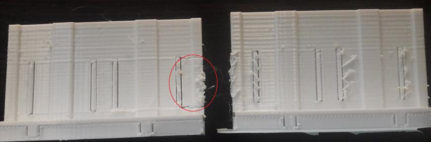 Недоэкструзия в одной точке