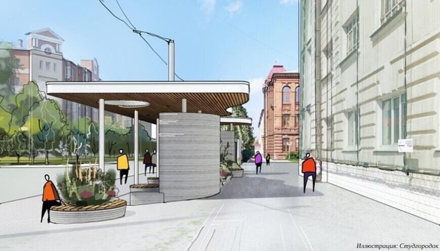 ТГАСУ завершает работы по возведению 3D-печатной остановки ТГАСУ завершает работы по возведению 3D-печатной остановки