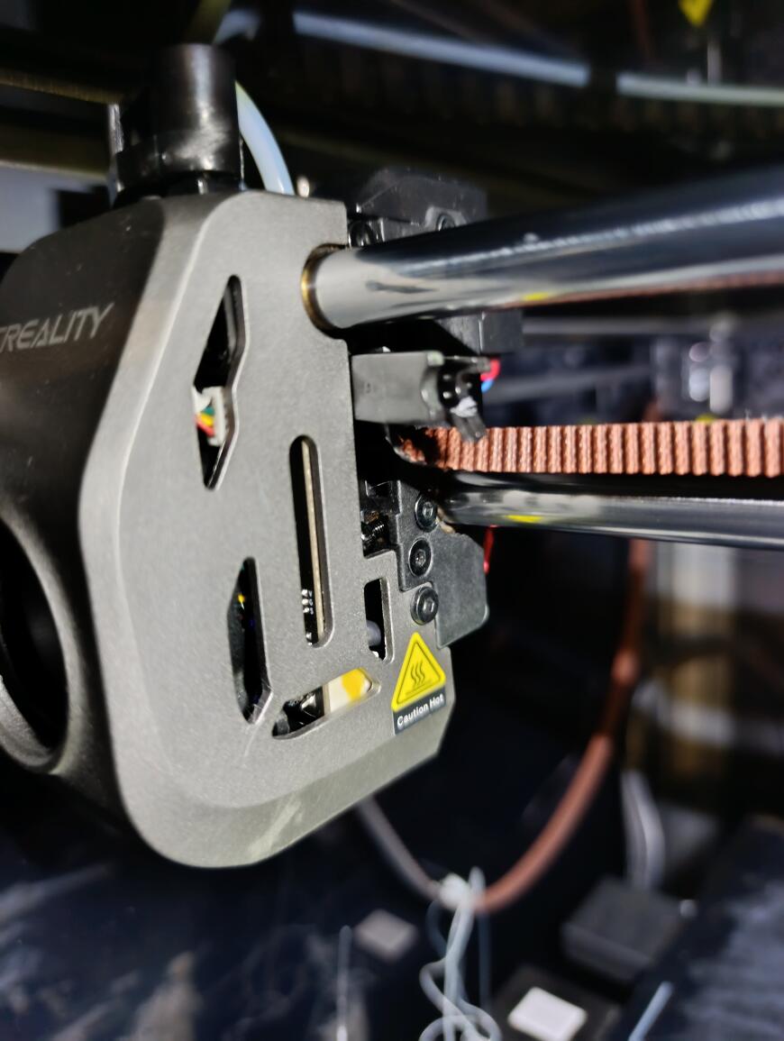 Вырвало ремень из головы на Creality K1MAX.