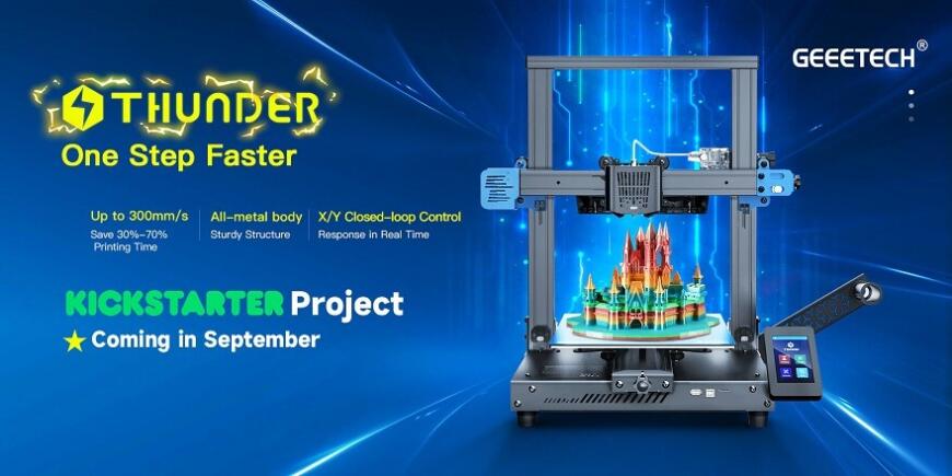 Компания Geeetech анонсировала FDM 3D-принтер THUNDER