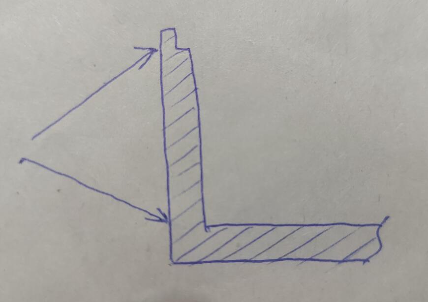 Полоска на границе слоев.