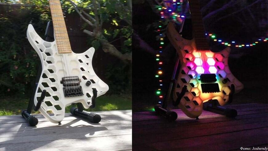 Я/Мы синестетики: 3D-печатная гитара с цветомузыкой