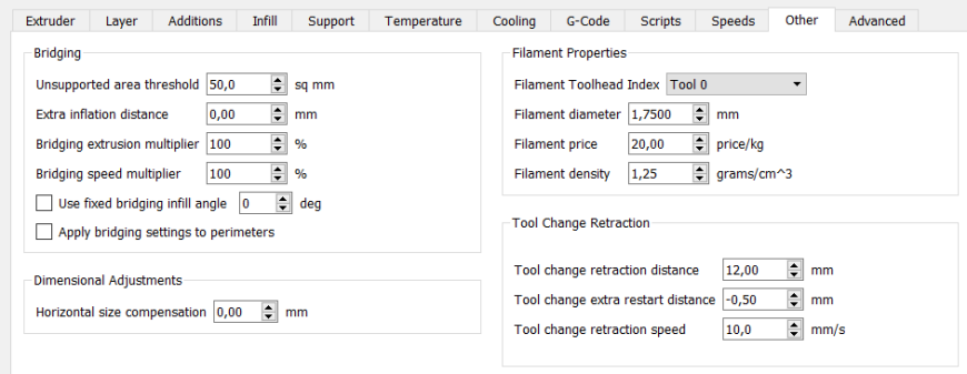 Заполнение верхних слоев (Simplify3D)