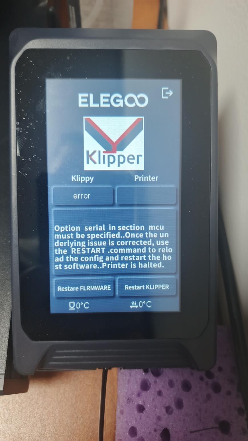 Elego Neptune 4 max Klippi error