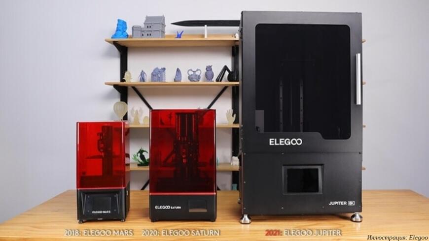 Elegoo предлагает настольный MSLA 3D-принтер с разрешением 6K