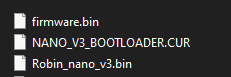 Загрузчик не видит прошивку MSK Robin nano v3.1
