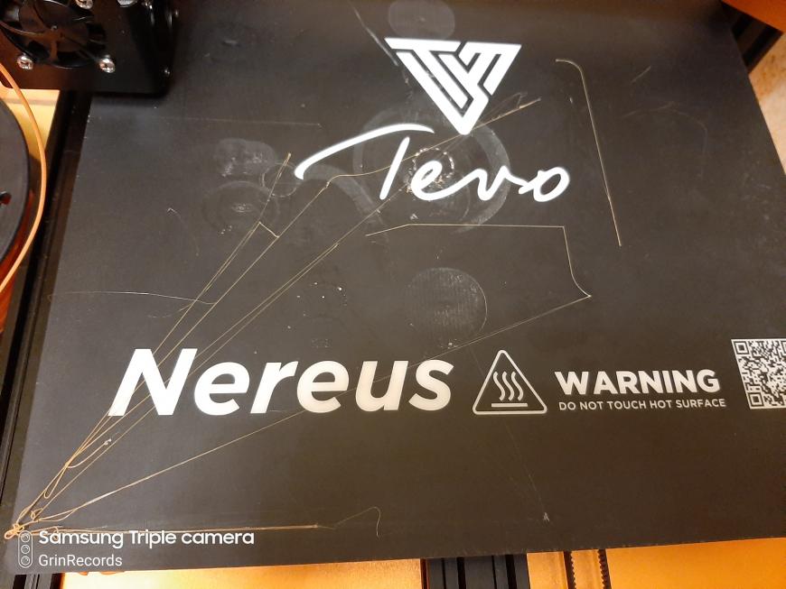 Tevo Nereus Пищит длинными сигналами, прекращает печать ч-з неск. секунд