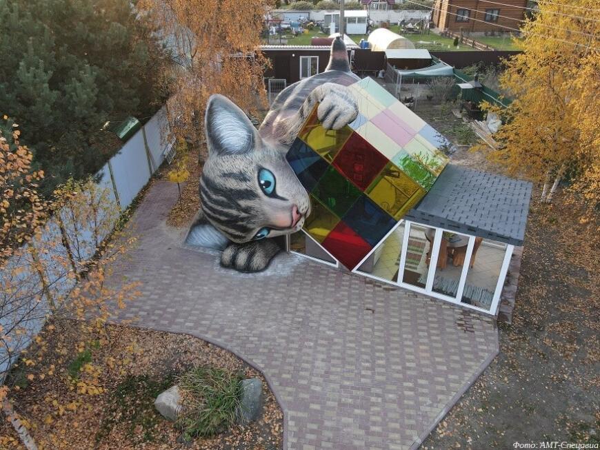 В Ярославле возвели 3D-печатное здание в форме кошки