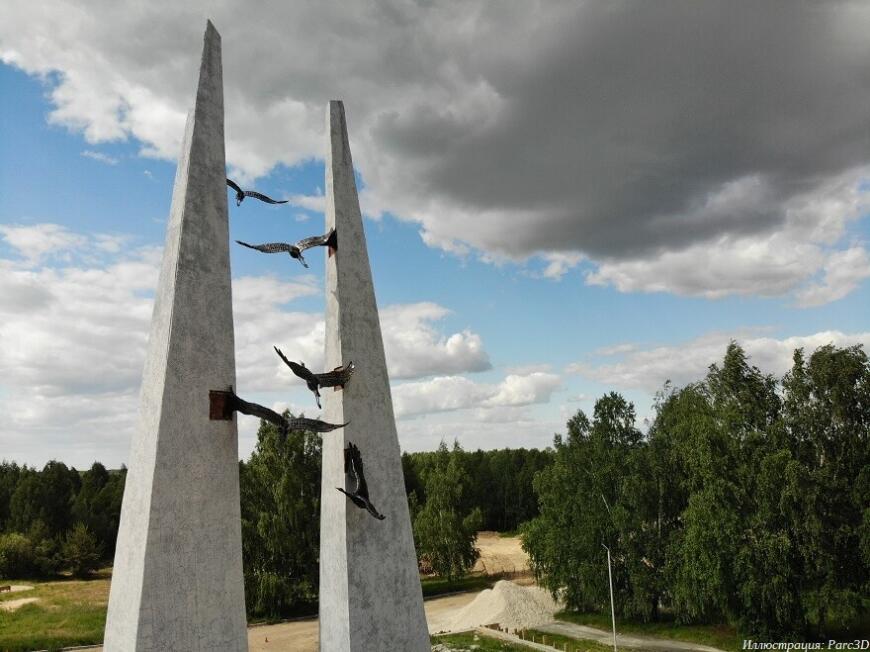 Военный мемориал в Нижегородской области украсили 3D-печатными журавлями