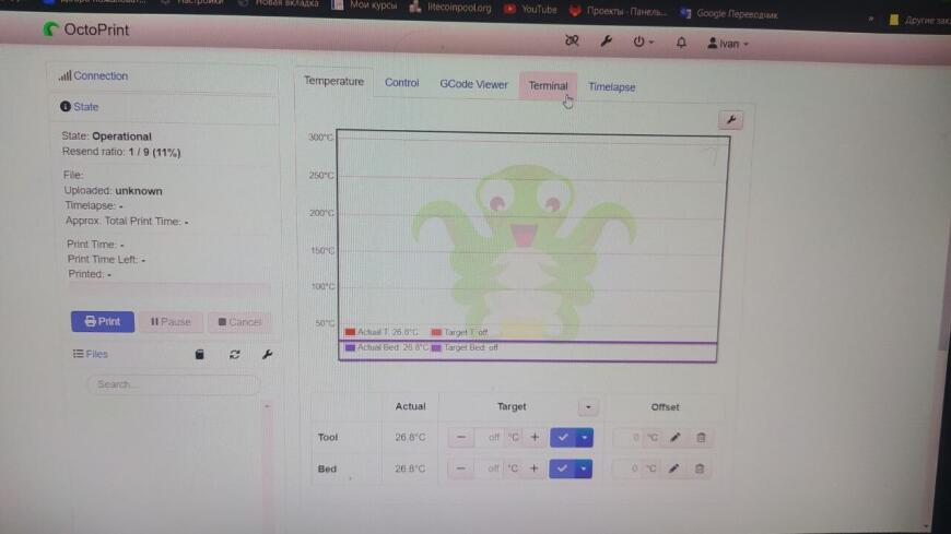 Установка klipper на anet a6