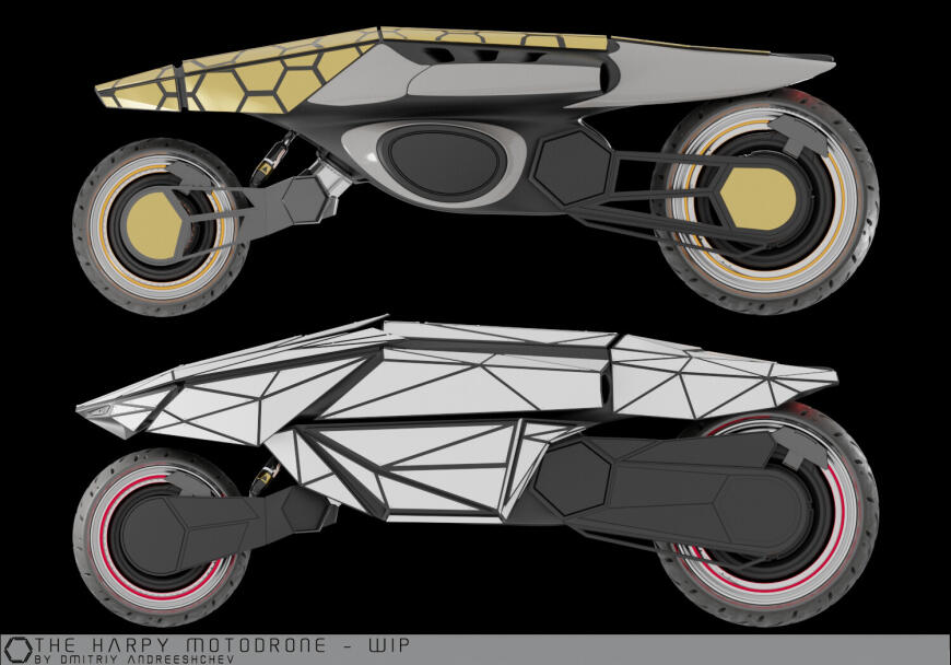 The Harpy Motodrone - от 3D концепта до масштабной модели