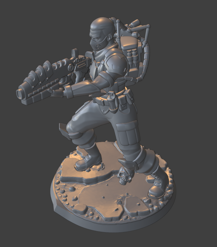 3д модель Жоргата в финальной позе