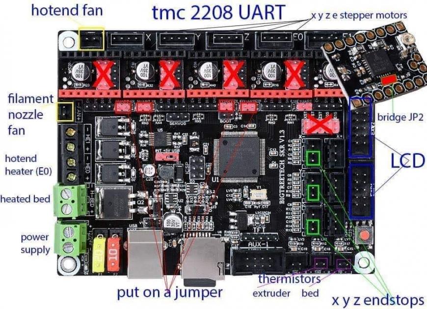 SKR 1.3 + TMC2208 UART + marlin 2