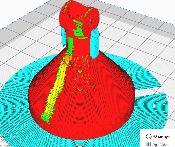 Ultimaker cura странно нарезает модель