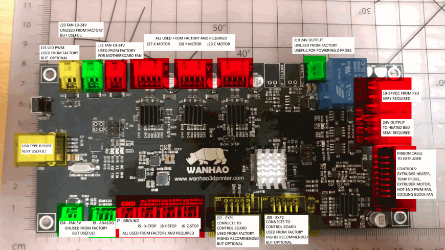 Адаптировать heater c Материнской платы 1.4 на 1.7 Wainhao Duplicator 6.