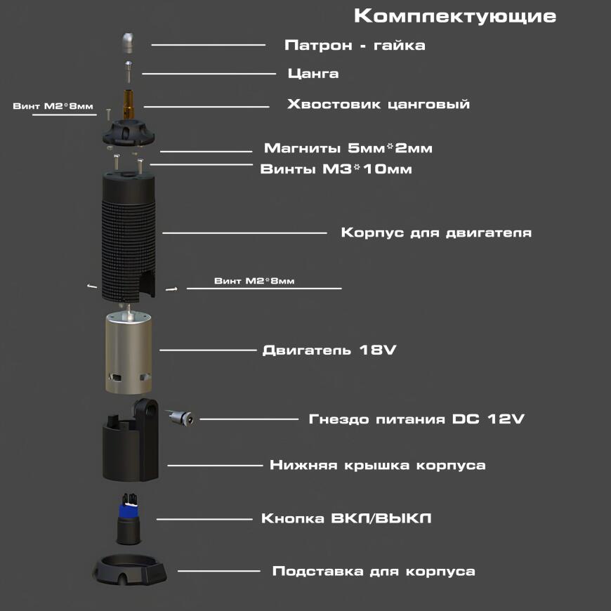 Гравёр для постобработки пластиковых и фотополимерных моделей от поддержек.